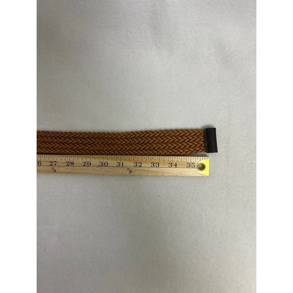 Boho Western Unbranded Women OS Tan Braided Woven Faux Leather‎ Trim Belt